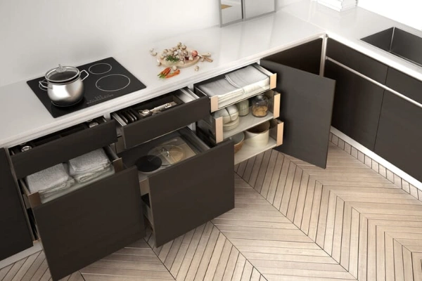 A magic pull - out to store  your daily utensils